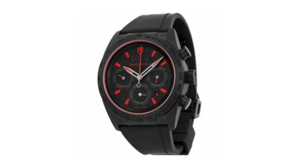 Replica Tudor Fastrider Black Shield Black Dial Blsck Rubber Mens Watch 42000CR