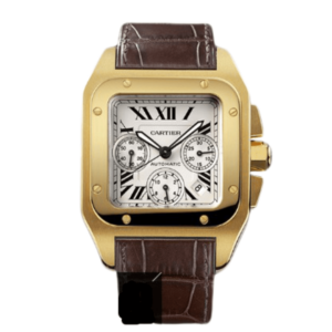 Replica Cartier Santos 100 Chronograph Automatic Yellow Gold W20096Y1