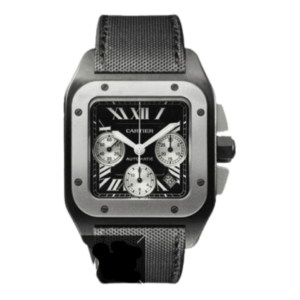 Replica Cartier Santos 100 Carbon Titanium and Steel Extra Large Watch W2020005