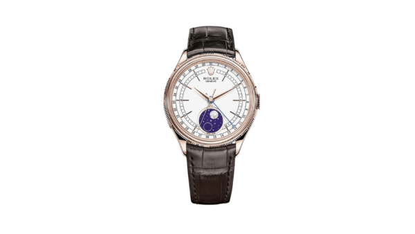 ini Moonphase Everose Gold/Tobacco Leather Bracelet / 50535-0002 Replica