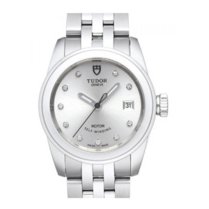 Replica Tudor Glamour Date Silver Dial Steel Strap Ladies Watch 51000-5