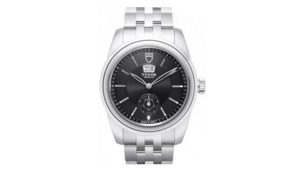 Replica Tudor Glamour Double Date Black Dial Folding Clasp Mens Watch 57000-2