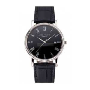 Men Patek Philippe Calatrava Black Dial 40 mm