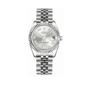 Rolex Datejust Silver Roman Numeral Jubilee Bracelet Watch 178274