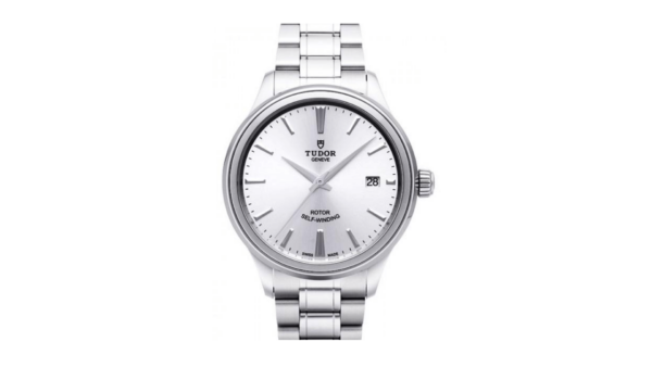 Replica Tudor Style 38mm Silver Dial Steel Strap Mens Watch 12500